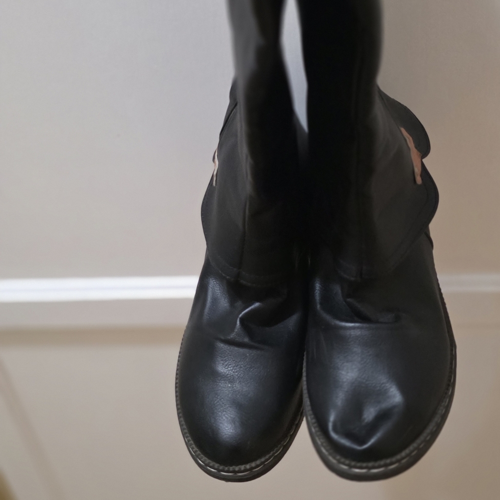 Rieker Black Knee-High Women's Boots - Picture 6 of 11